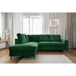 HOEKZITSET, geribbeld fluweel smaragdgroen thumbnail 7