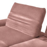 HOEKSTOELSET, antiek roze pluche materiaal thumbnail 7