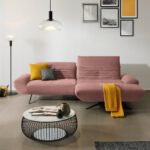 HOEKSTOELSET, antiek roze pluche materiaal thumbnail 2
