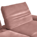 HOEKSTOELSET, antiek roze pluche materiaal thumbnail 5