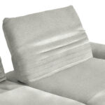 HOEKSTOELSET, lichtgrijs pluchemateriaal thumbnail 7