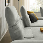 HOEKSTOELENSET, lichtgrijs chenille thumbnail 7