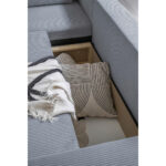 HOEKZITSET, lichtgrijs geribbeld fluweel thumbnail 6