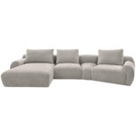HOEKSTOELENSET, lichtgrijs chenille thumbnail 1