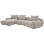 HOEKSTOELENSET, lichtgrijs chenille thumbnail 3