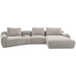 HOEKSTOELENSET, lichtgrijs chenille thumbnail 1