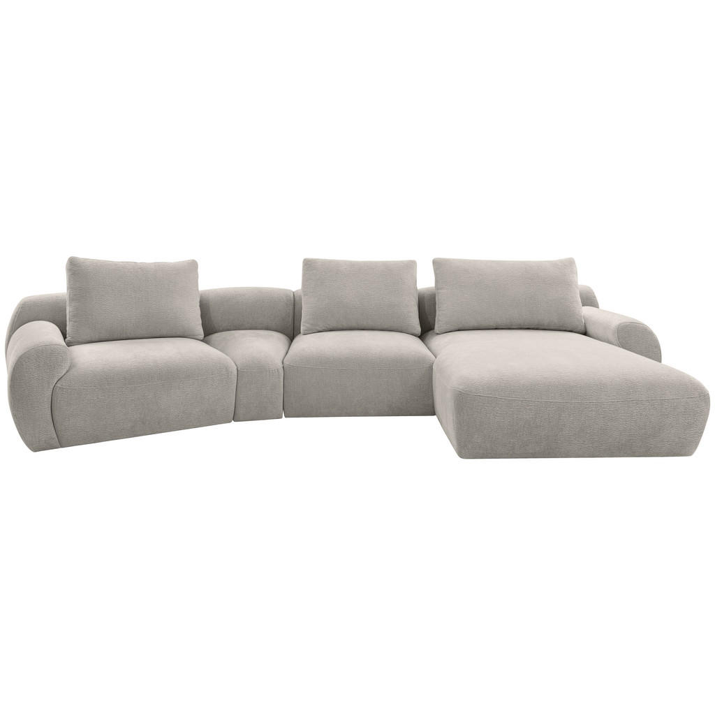 HOEKSTOELENSET, lichtgrijs chenille