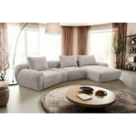 HOEKSTOELENSET, lichtgrijs chenille thumbnail 2