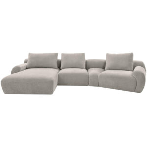 HOEKSTOELENSET, lichtgrijs chenille