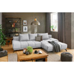 HOEKSTOELENSET, lichtgrijs chenille thumbnail 2