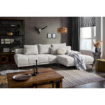HOEKSTOELENSET, lichtgrijs chenille thumbnail 2