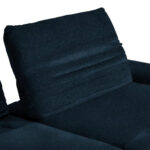 HOEKSTOELSET, pluche materiaal donkerblauw thumbnail 6