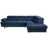 HOEKSTOELSET, donkerblauwe stof