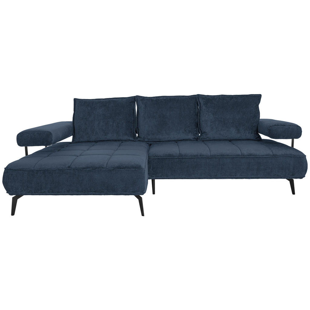 HOEKSTOELSET, donkerblauwe stof