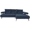 HOEKSTOELSET, donkerblauwe stof