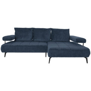 HOEKSTOELSET, donkerblauwe stof