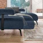 HOEKSTOELSET, donkerblauwe stof thumbnail 6