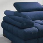 HOEKSTOELSET, donkerblauwe stof thumbnail 6