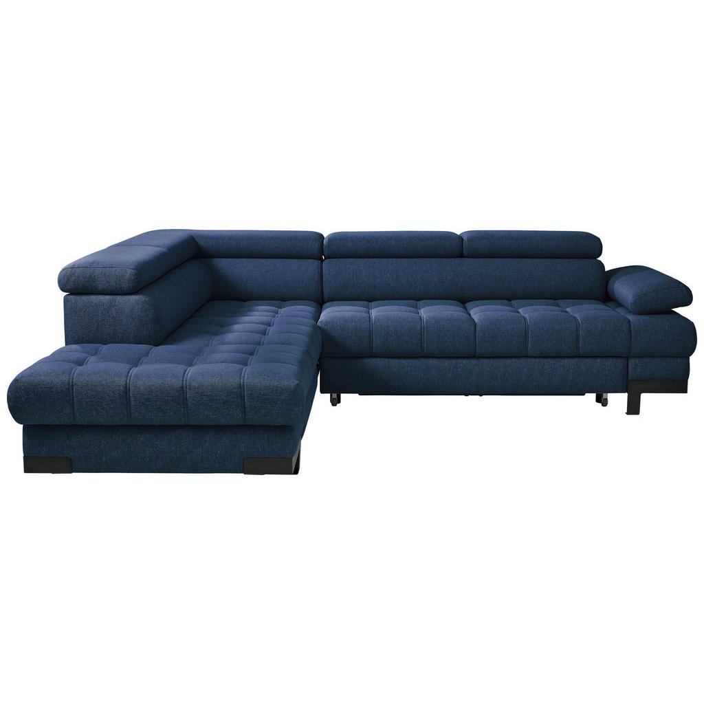 HOEKSTOELSET, donkerblauwe stof