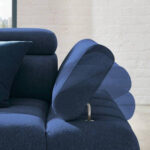 HOEKSTOELSET, donkerblauwe stof thumbnail 5