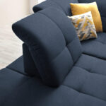 HOEKSTOELENSET, donkerblauw chenille thumbnail 6