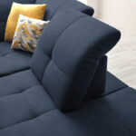 HOEKSTOELENSET, donkerblauw chenille thumbnail 6