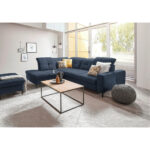 HOEKSTOELENSET, donkerblauw chenille thumbnail 2