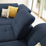 HOEKSTOELENSET, donkerblauw chenille thumbnail 3