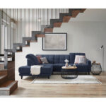 HOEKSTOELSET, donkerblauwe stof thumbnail 2