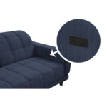HOEKSTOELSET, donkerblauwe stof thumbnail 4