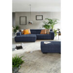 HOEKSTOELSET, donkerblauwe stof thumbnail 2