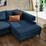HOEKSTOELENSET, donkerblauw chenille thumbnail 5