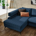 HOEKSTOELENSET, donkerblauw chenille thumbnail 5