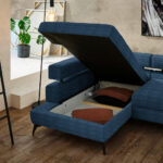 HOEKSTOELENSET, donkerblauw chenille thumbnail 6