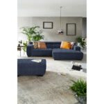 HOEKSTOELSET, donkerblauwe stof thumbnail 2