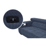 HOEKSTOELSET, donkerblauwe stof thumbnail 5