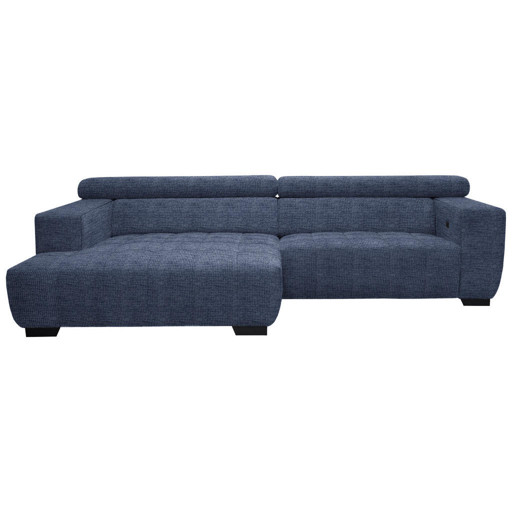 HOEKSTOELSET, donkerblauwe stof