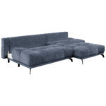 HOEKSTOELENSET, donkerblauw chenille thumbnail 6