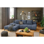 HOEKSTOELENSET, donkerblauw chenille thumbnail 2