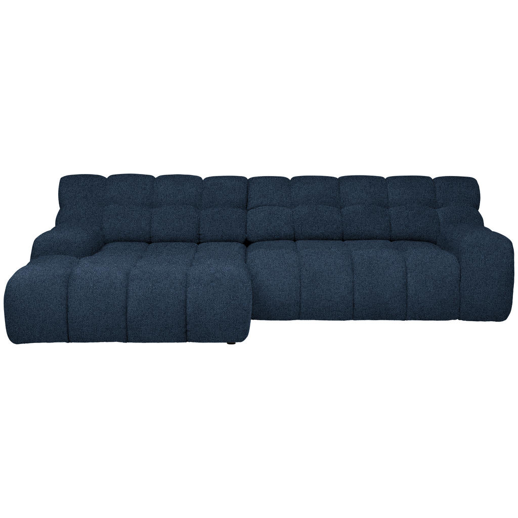 HOEKSTOELSET, donkerblauwe stof