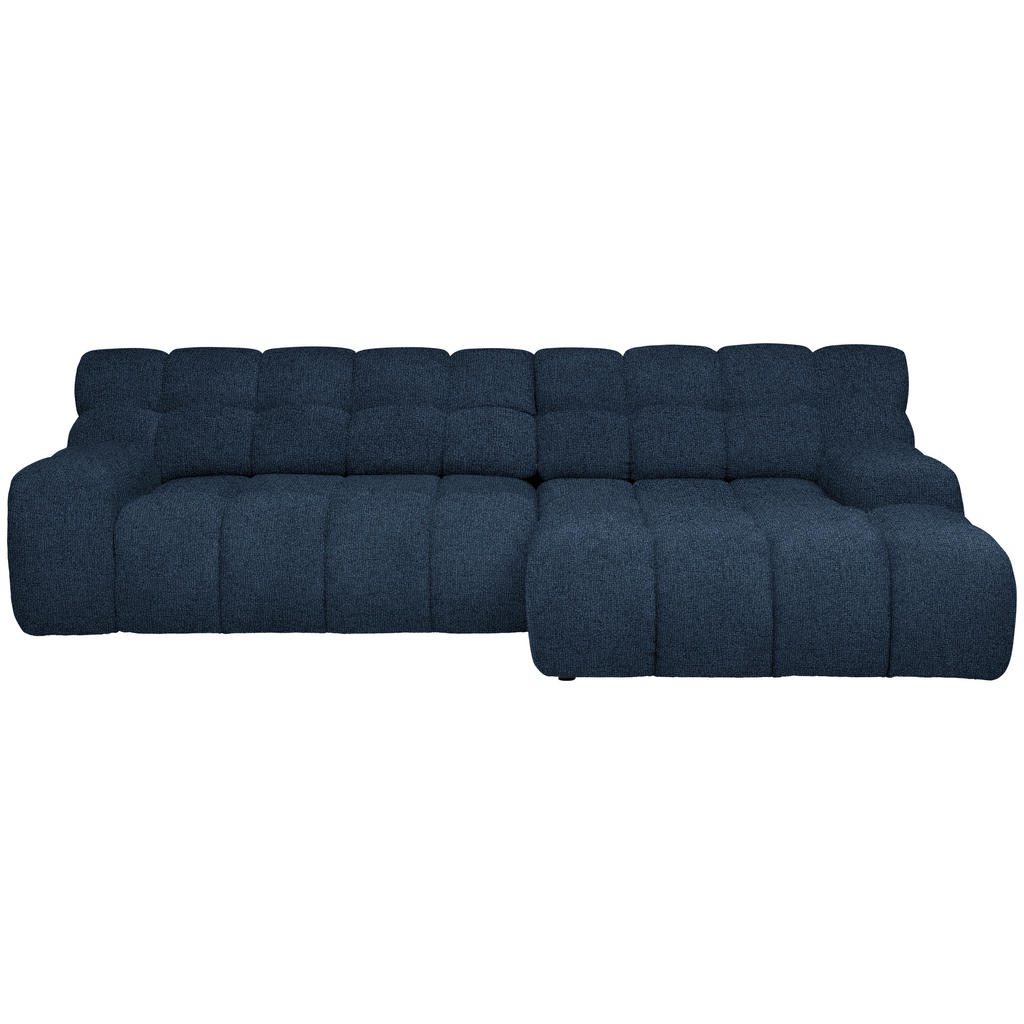 HOEKSTOELSET, donkerblauwe stof