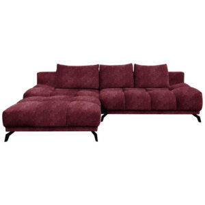 HOEKSTOELENSET, donkerrode chenille