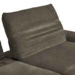 HOEKSTOELSET, donkerbruin pluchemateriaal thumbnail 7