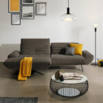 HOEKSTOELSET, donkerbruin pluchemateriaal thumbnail 2