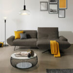 HOEKSTOELSET, donkerbruin pluchemateriaal thumbnail 2