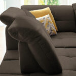 HOEKSTOELENSET, donkerbruin chenille thumbnail 5