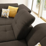HOEKSTOELENSET, donkerbruin chenille thumbnail 6