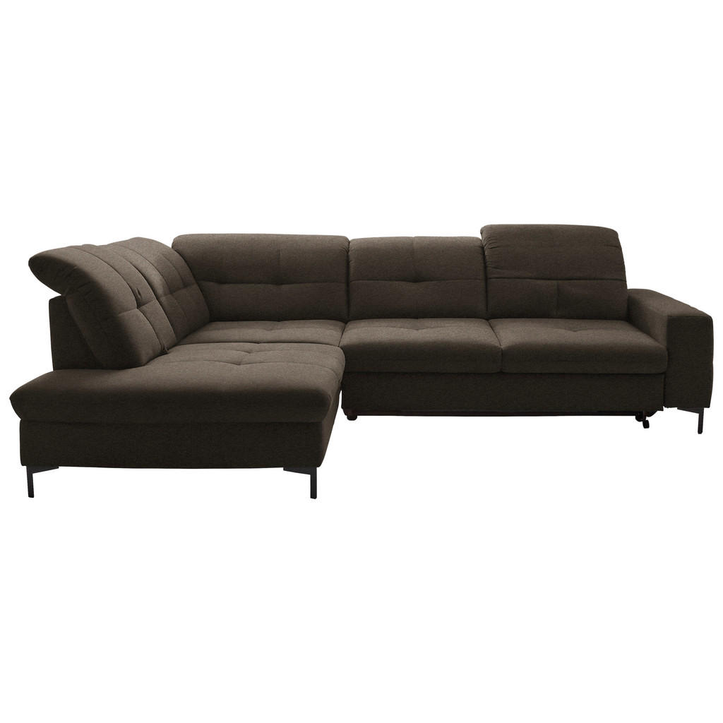 HOEKSTOELENSET, donkerbruin chenille