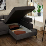 HOEKSTOELENSET, donkerbruin chenille thumbnail 6