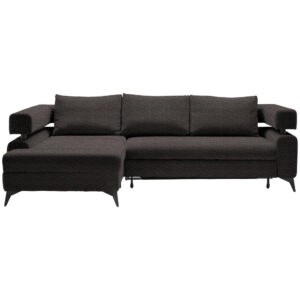 HOEKSTOELENSET, donkerbruin chenille